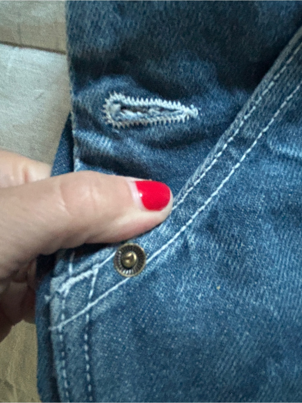Rudy Jude Side Button Jeans in Tumbled Indigo - Picture 6 of 12